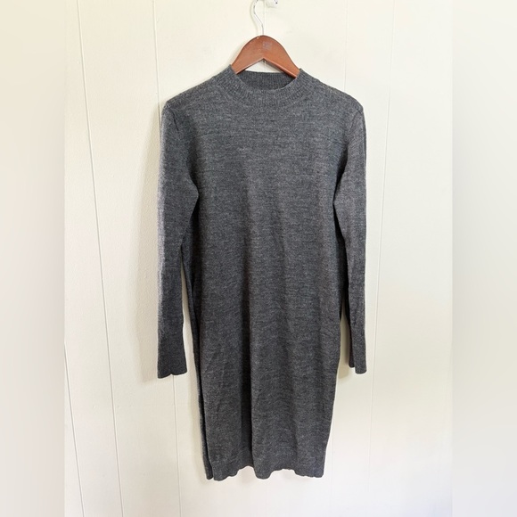Rachel Comey grey charcoal diffuse tunic dress long sleeve alpaca wool SM new - Picture 1 of 6